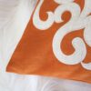 Dora - Vintage Vine Pillow Cover With Matching Back And Hidden Zipper - Orange - Image 5