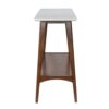 Console Table With Lower Shelf - Off White / Pecan Wood - Image 6