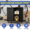 Sturdy Metal Tool Storage Cabinet With Wheels Heavy Duty Garage And Office Organizer, Steel - Brushed Nickel - Image 6