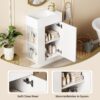 Floating Bathroom Vanity With Resin Basin, Left Side Storage - White - Image 9