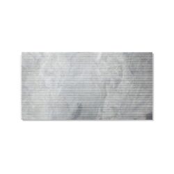 Carrara Marble Marble Marble For Wall Ol Textured 3D Fluted Marble Stone (Set of 4) - Gray