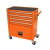 4 Drawers Multifunctional Tool Cart With Wheels - Orange - Image 4