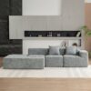 Sectional Sofa Full-Compressed Sofa Couch Free-Combined Sofa For Living Room - Gray - Image 11