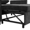 Contemporary Loveseat Sofa Bed Sleeper With Reversible Backrest Side Pockets USB Ports Phone Holder Chenille - Black - Image 24