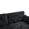 Modern Style Chenille 2 Seater Sofa With LED Light, USB Port And Storage Bag - Black - Image 27