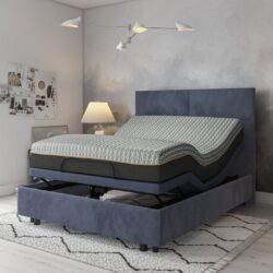 Copper Lux Hybrid - 12" King Mattress With Copper Infused Contouring Memory Comfort Layer and Supportive Coil System - Black / Gray