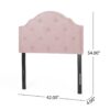 Flanner - Contemporary Fabric Upholstered Twin Headboard - Blush - Image 3