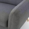 Mid Century Modern Loveseat Sofa With Button Tufted Backrest - Dark Gray - Image 12