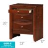 Marilla - Nightstand - Cherry - Image 6