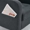 Upholstered Armchair And Storage Ottoman Set, Comfortable Single Sofa With Cup Holders And Tufted Detailing, Ideal For Living Room Or Bedroom - Dark Gray - Image 23