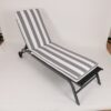 2 Piece Outdoor Chaise Lounge Cushion Set, Replacement Cushions For Patio Furniture - Gray / White - Image 6