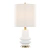 Lloyd - Contemporary Table Lamp (Set of 2) - Sanded Matte White / Modern Brass / White - Image 3