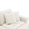 Modern Convertible Sectional L Shaped Reversible Couch Set With Free Pillows 4 Seat Suede Sleeper Sofa With Ottoman - Beige - Image 12