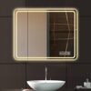 LED Bathroom Mirror Vanity Mirrors With Front Lights, Wall Mounted Anti-Fog Frameless Make Up Mirror With Light Copper-Free Mirror Horizontal Or Vertical - Clear - Image 6
