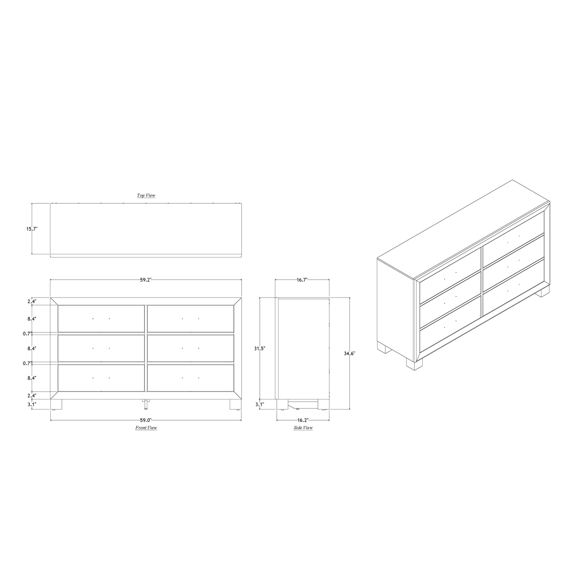 Rover - Dresser - Gray - Image 3