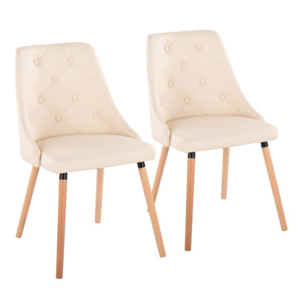 Giovanni - Contemporary Dining Chair (Set of 2) - Natural / Cream