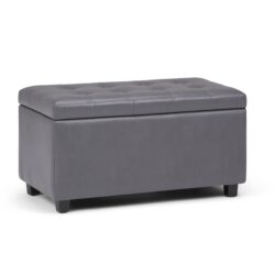 Cosmopolitan - Storage Ottoman - Stone Gray