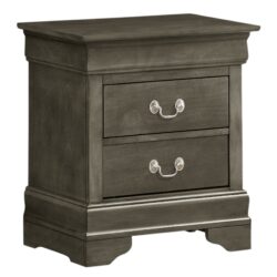 Louis Phillipe - Elegant Nightstand - Gray