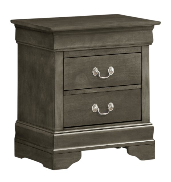 Louis Phillipe - Elegant Nightstand - Gray