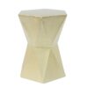 Modern Hexagon Side Table With Knockout Pit Texture - Gold - Image 5