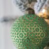 Christmas Ball Ornaments, Glass Decorative Hanging Ball Christmas Tree Ornaments For Holiday Party Decorations (Set of 12) - Green - Image 3