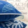 Seashells Pillow Cover With Matching Back - Indigo - Image 8