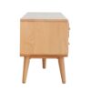 TV Cabinet With Chinese Changhong Glass Doors, Two Drawer Storage Space TV Standing - Natural - Image 9