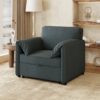 Convertible Pull Out Sofa Bed, 3 In 1 Convertible Sleeper Chair Adjustable Backrest With Thicked Cushions, Multi - Functional Linen Armchair For Living Room, Bedroom, Apartment, Office - Gray - Image 5