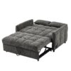 Loveseat Sofa Pull Out Sofa Bed Tufted Sleeper Sofa With An Adjustable Backrest, 3 USB Ports And 2 Lumbar Pillows For Living Room - Gray - Image 21