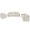 Cozy Upholstered Sofa Set Oversized Comfy Cloud Sofa Double Cushion Sofa Group Plush Cushion Sofa Couch For Living Room - Beige - Image 15