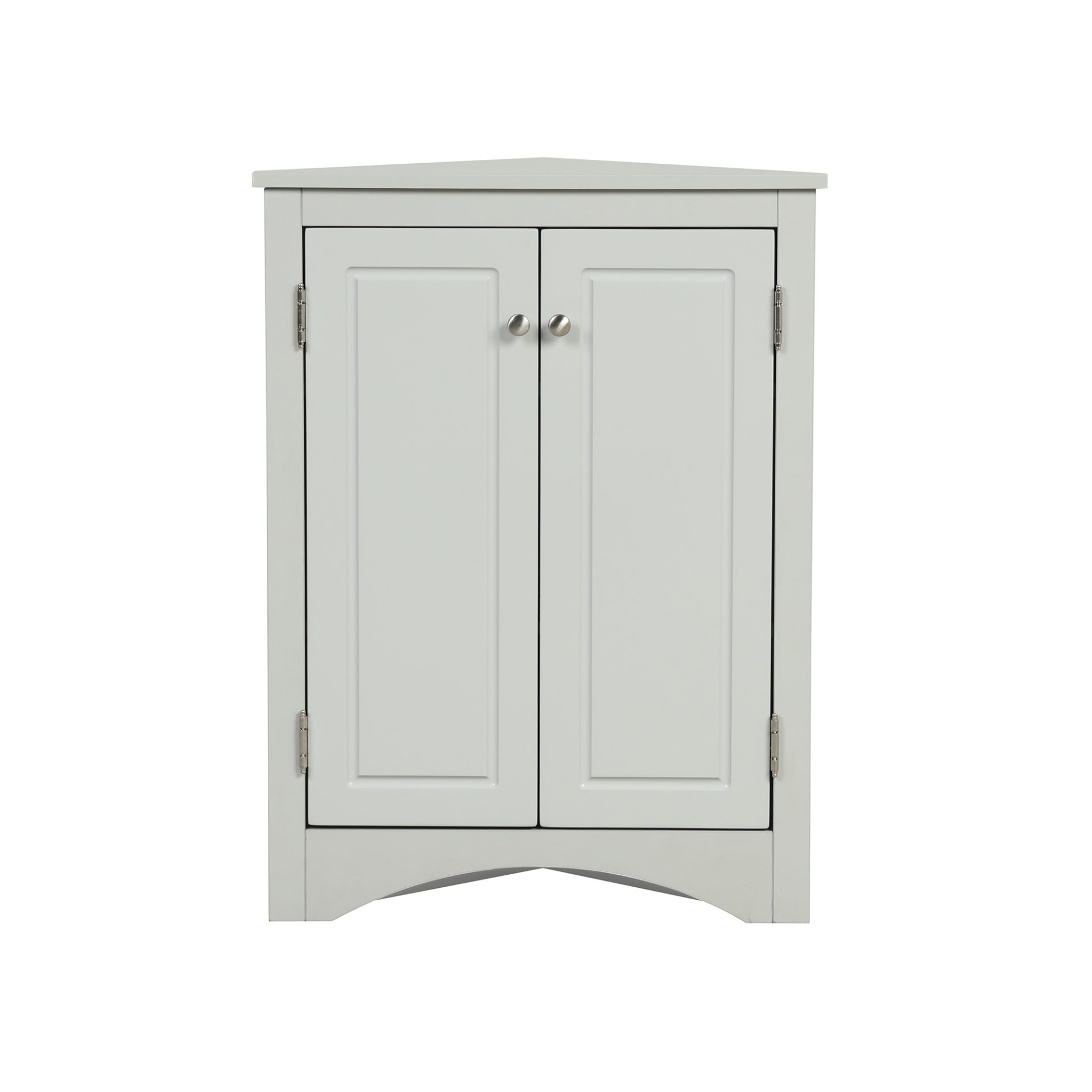 Triangle Bathroom Storage Cabinet With Adjustable Shelves, Freestanding Floor Cabinet For Home Kitchen - Gray - Image 19