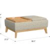 Revel - Reversible Tray Ottoman - Tan - Image 6
