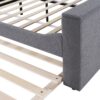 Full Size Upholstered Daybed With Storage Armrests, Trundle And Latest Integrated Bluetooth Audio System, Teddy Fleece - Gray - Image 8