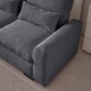 Modern Modular L Shaped Chenille Sofa Couch Reversible Ottoman With Storage Removable And Washable Cushions Sofa With USB Ports & Cup Holder For Living Room - Dark Gray - Image 13