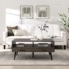 Contemporary 2 Drawer Low Coffee Table - Slate Gray - Image 4