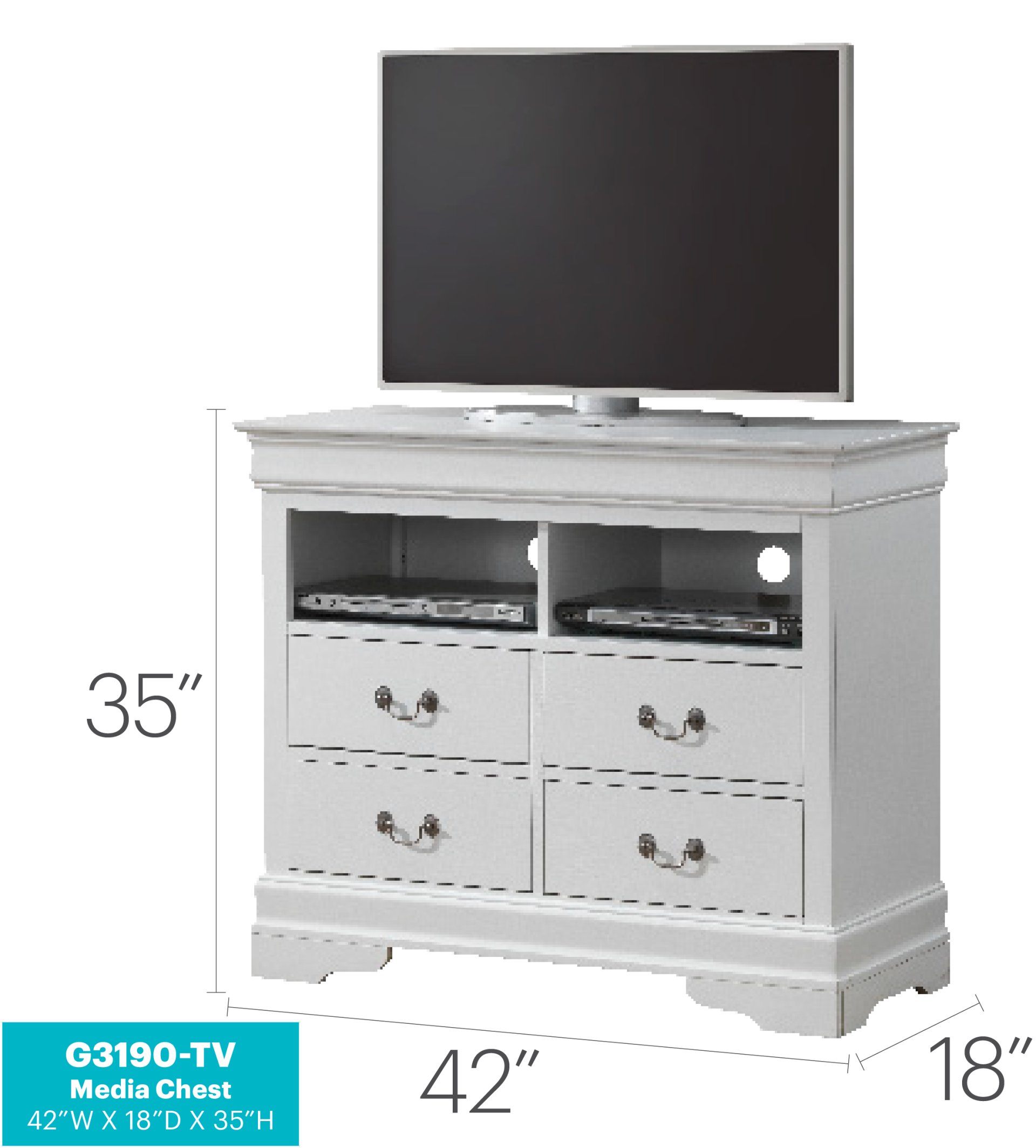 Charming Media Storage Unit - White - Image 3