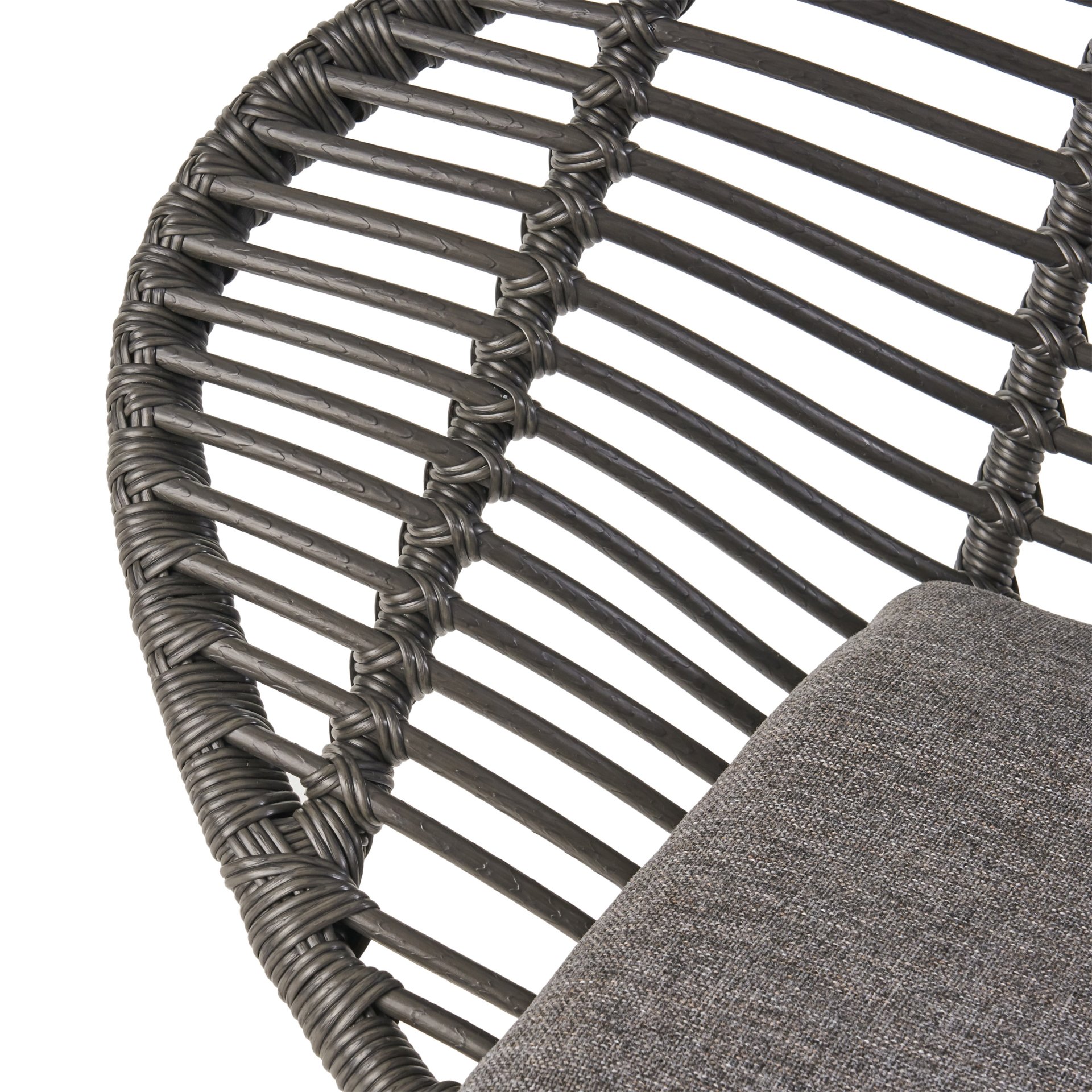 Cordella - Outdoor Woven Wicker Chairs With Cushions, (Set of 2) - Gray - Image 12
