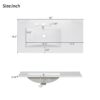 36'' Transitional Bathroom Vanity With Sink, Soft Close Doors, Adjustable U Shaped Shelf, 3 Drawers Including Divided Drawer - Black - Image 12