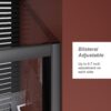 Sliding Shower Door For Bathtub - Matt Black - Image 7