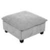 U - Shaped Sectional Sofa Modular Sofa Couch With A Movable Ottoman, A Coffee Table With Hidden Charging Devices For Living Room - Gray - Image 24