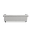Chesterfield Style 3 Seater Sofa With Deep Button Tufting - Gray - Image 9