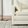 Modular Comfortable Cloud Sofa Ottoman Style Combination Chenille Sofa With Deep Seat Cushions - White - Image 7