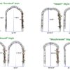 Metal Garden Arch Assemble Freely With 8 Styles Garden Arbor Trellis Climbing Plants Support Rose Arch - Black - Image 2