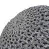 Nikki - Hand Knit Round Pouf - Gray - Image 6
