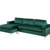 Shannon - Velvet Sectional Sofa With Chaise - Green - Image 8