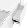 LED Coffee Table, Modern Center Table, Coffee Table With Open Storage Compartment And 2 Hidden Drawers For Living Room - White - Image 12