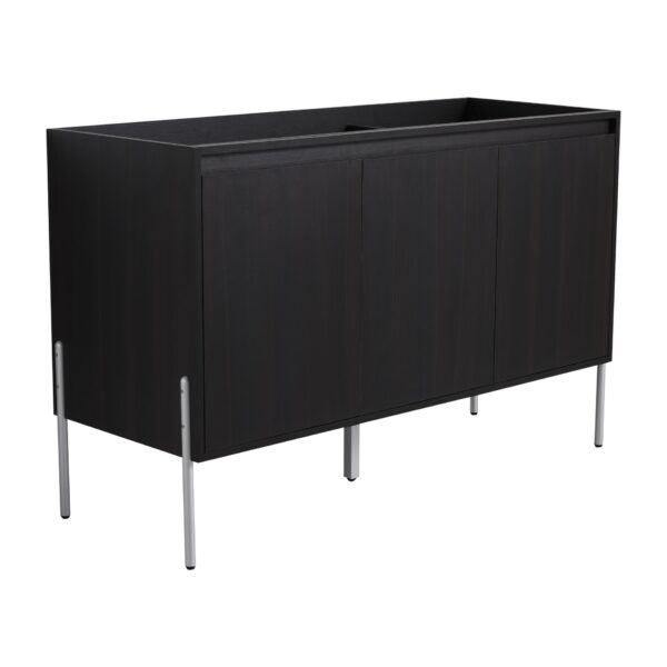 Modern Freestanding Bathroom Vanity With Storage Cabinet And Soft Close Doors - Dark Oak