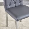 Armless Dining Chairs, Grid And Buckle Design Of The Back (Set of 4) - Gray - Image 14