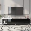 Modern Stylish TV Stand TV Cabinet For 80" TV - White / Black - Image 3