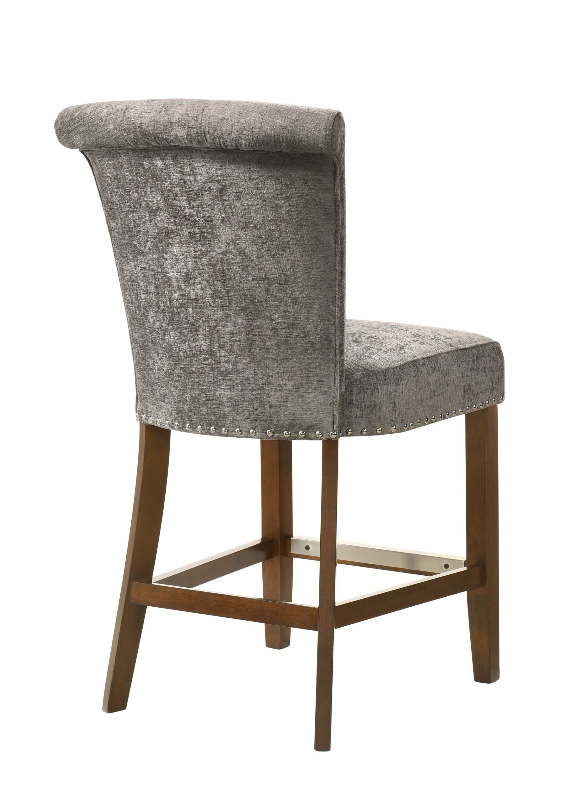 Auggie - Fabric Counter Height Chair With Nailhead Trim - Gray - Image 3